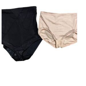 Slimshaper by Miracle Brands Set 2 Shaper Panty NWOT Sz XXL Black/Beige